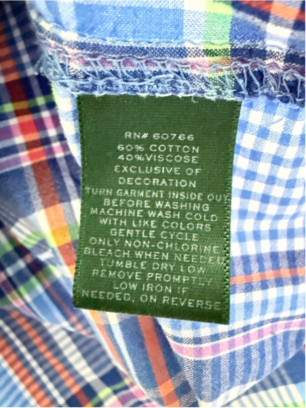 Women's Lauren Ralph Lauren Blue Plaid Button Down Shirt M - Picture 4 of 7